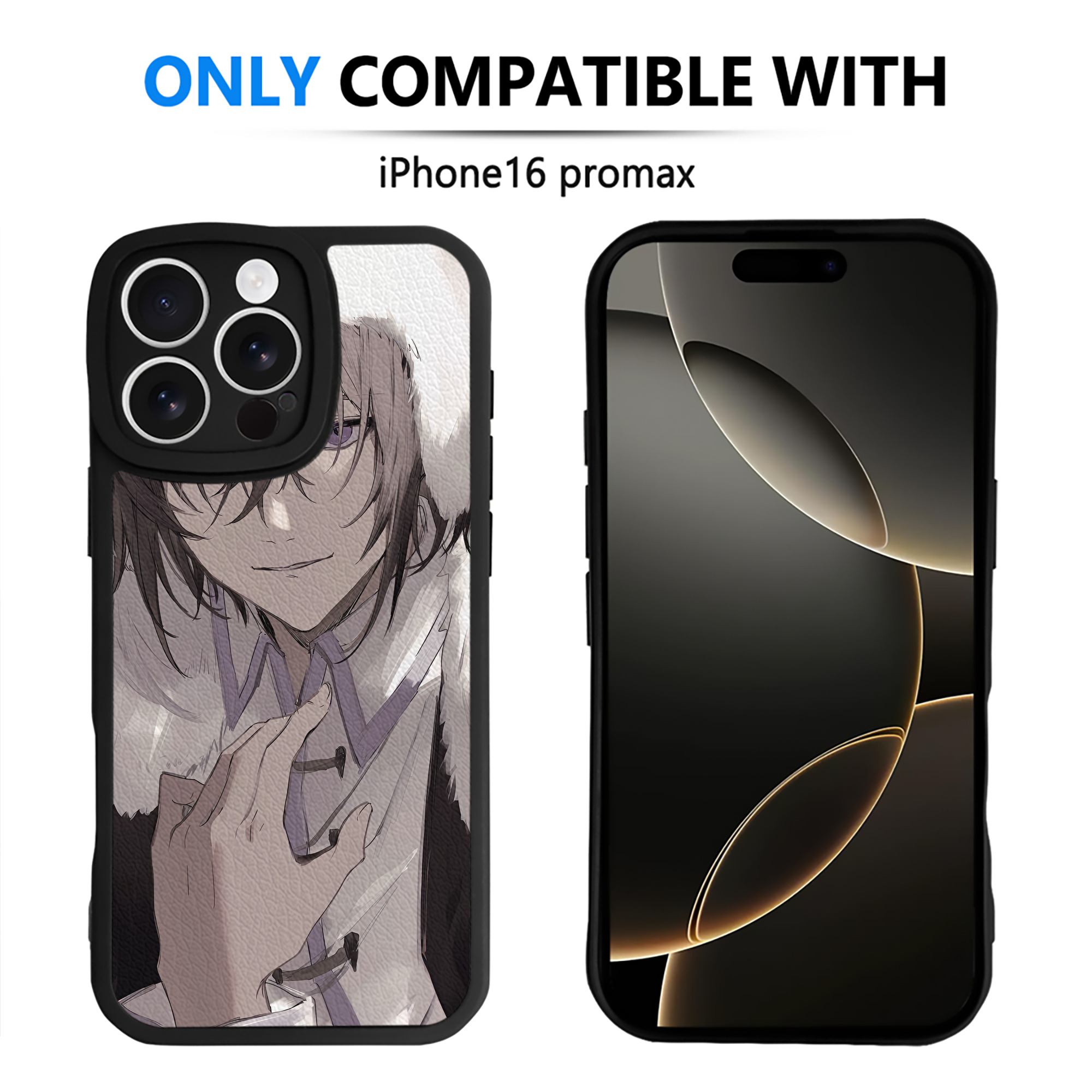 （画像用） 文豪ストレイドッグス Bungo Stray Dogs 【iPhone 16シリーズ対応】シリコンスマホケース（レザー調） 材質：シリコン
